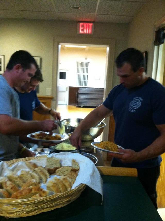 Hose Company #1 feeds the membership after a monthly meeting